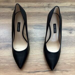 Nine West Flax Women's Leather Pumps Black Size 7